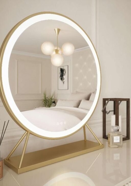 Anne Round Hollywood Mirror Gold 60x67CM