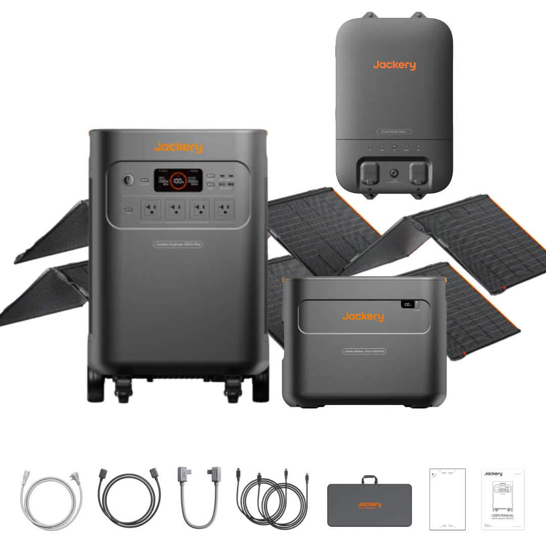 40-5050-USA112_1 Jackery Explorer 5000 Plus (10kWh) Solar Generator + 2 x SolarSaga 500 X + Smart Transfer Switch - Image 1