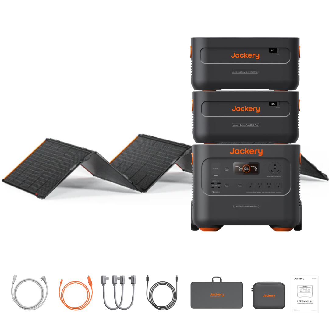 60-202050-US00085 Jackery Explorer 2000 Plus Solar Generator Kit (6kWh) + SolarSaga 500 X - Image 1