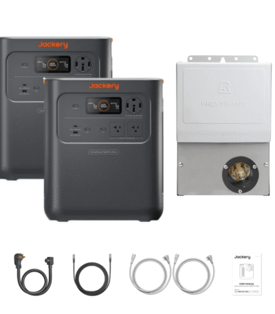 2 x Jackery HomePower 3600 Pro Max + Extra Batteries + Manual Transfer Switch + Cables