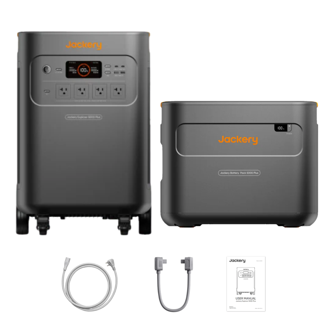 60-505000-AU00012_1 Jackery Explorer 5000 Plus Solar Generator + Battery Pack 5000 Plus