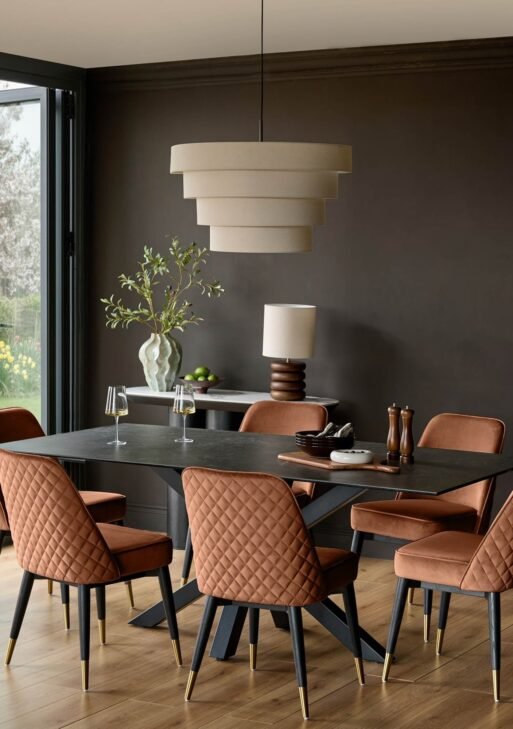 Mae Rust Velvet Dining Chair