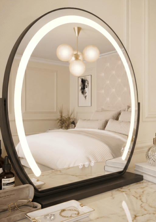 Elara LED Vanity Mirror Black