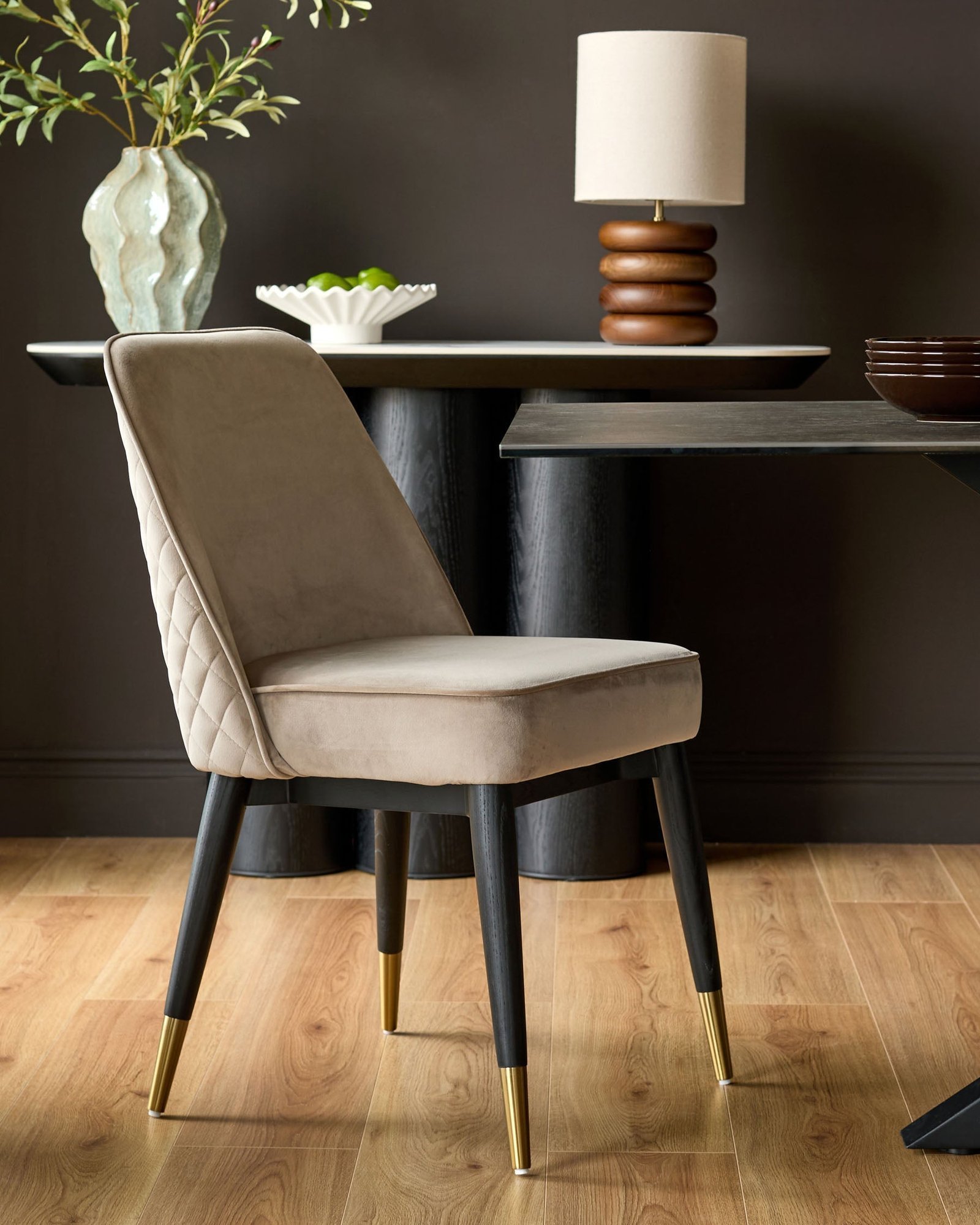 8d58ddb69269581631a8d7c46e19a685.jpg Mae Champagne Velvet Dining Chair - Image 1