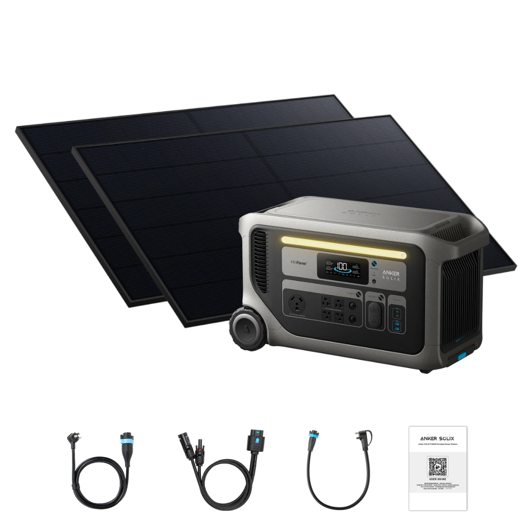 B178211D_1 Anker SOLIX F3000 Solar Generator + 2 x 440W Rigid Solar Panel - Image 1