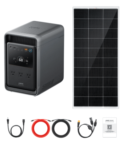 Anker SOLIX S2000 Portable Power Station + Custom Solar Panel Bundle Option