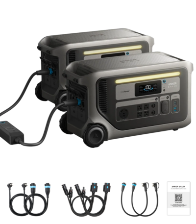 2 x Anker SOLIX F3000 Portable Power Stations Kit