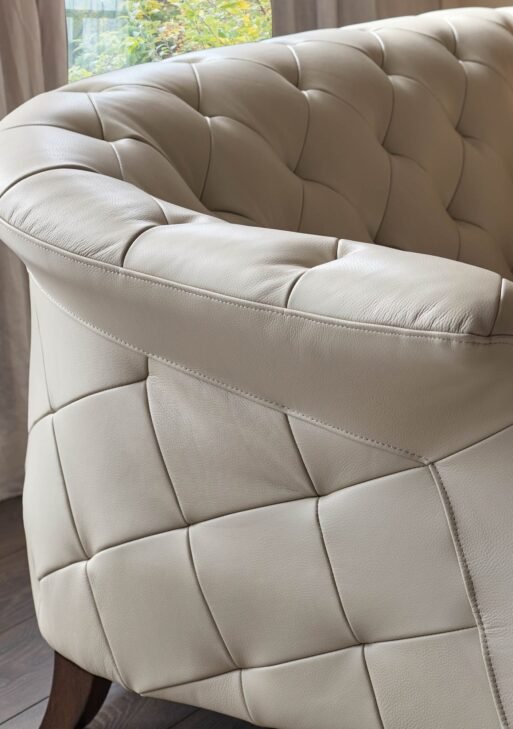 Luxe natural leather armchair