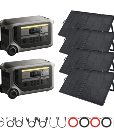2 x Anker SOLIX F3000 + Custom Solar Panels Kits
